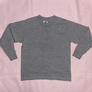 Kid's Pro5 Plain Gray Long Sleeve Top, M